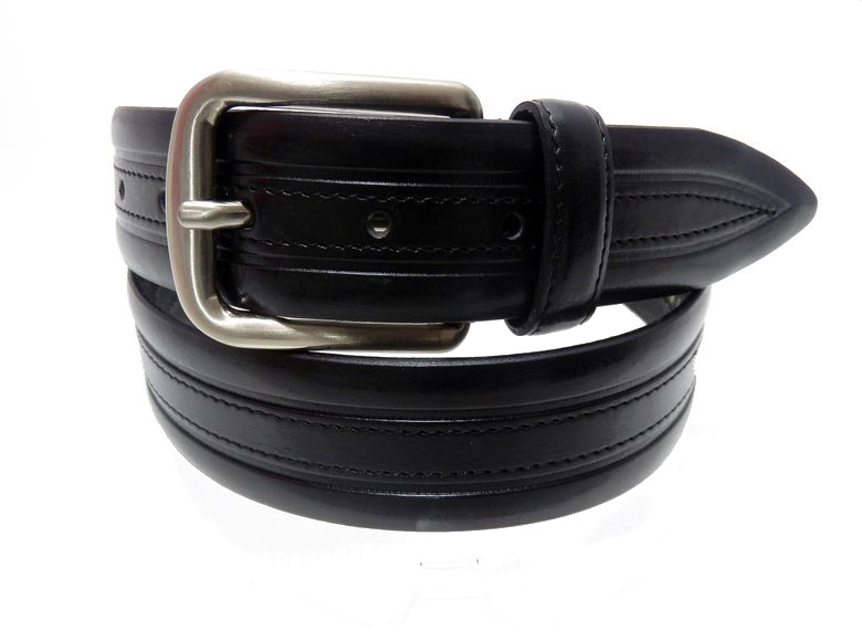 Cintura uomo bufalino - nero - 35mm